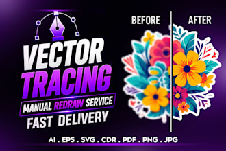 vector trace, vectorize image, convert image to vector quickly