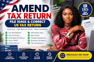 amend tax return, file 1040x, correct US tax return and irs errors