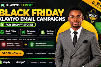 create black friday klaviyo email flows and campaigns for shopify