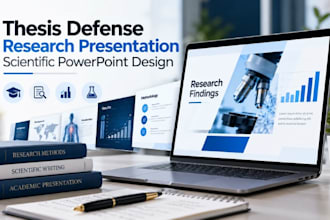 thesis defense, research presentation, scientific powerpoint presentation design
