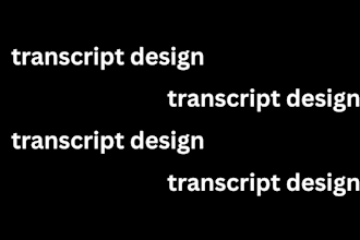 design high school transcript for you