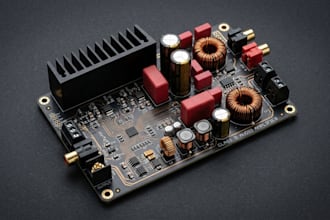 design class d amplifier pcb with thermal protection, low noise audio performanc
