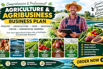 write poultry aquaculture crop vegetable cocoa greenhouse farming business plan