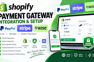 setup shopify payment gateway integration paypal stripe wise