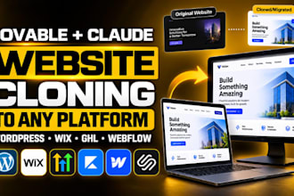 clone lovable claude website to wordpress ghl wix kajabi webflow squarespace