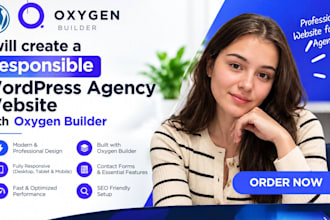 build a responsive wordpress agency website, portfolio, with oxygen builder