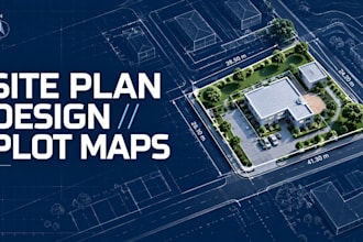 draw architectural 2d site plans and landscape plot master plan sets