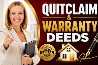 draft US real estate deeds, quitclaim deeds and property transfers