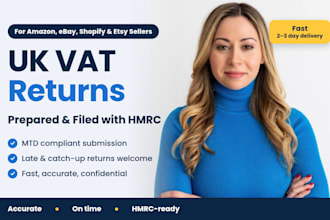 prepare and submit UK vat returns to hmrc for ecommerce sellers