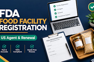 do fda food facility registration, US agent and renewal