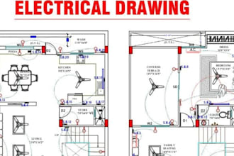design electrical plans, lighting layouts and panel schedules in autocad