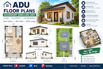 design adu floor plans accessory dwelling unit blueprints cad
