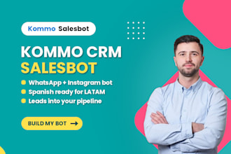 kommo CRM bot, kommo salesbot whatsapp, kommo chatbot spanish latam