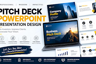 design pitchdeck powerpoint presentation company profile slide deck ppt template
