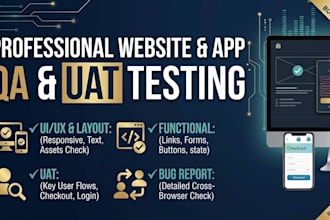 do manual QA testing and uat for your website or app