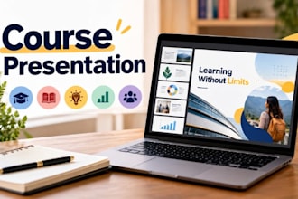 course presentation, educational powerpoint, elearning course slides design