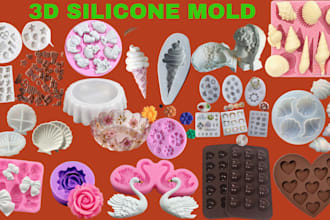 design 3d silicone mold, resin mold, soap, candle and chocolate mold stl
