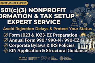 register your nonprofit and get 501c3 approved, form 1023ez, form 1023, ngo