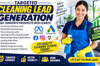generate commercial and residential cleaning and janitorial leads