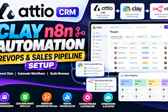 setup attio crm clay n8n automation revops sales pipeline workflow