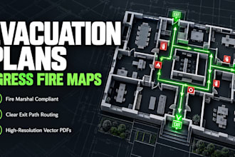 design emergency evacuation plans and fire escape egress maps