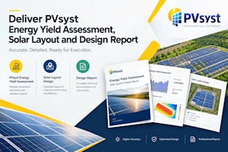 deliver pvsyst energy yield assessment, solar layout and design report