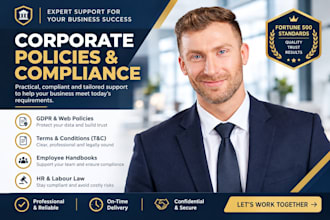 draft gdpr privacy policy, terms and conditions, and employee handbook