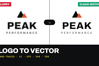 convert your logo to clean vector ai, eps, svg or cdr
