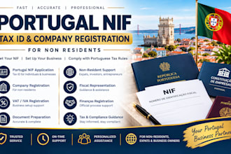 apply for portugal nif, tax id and company registration for non residents