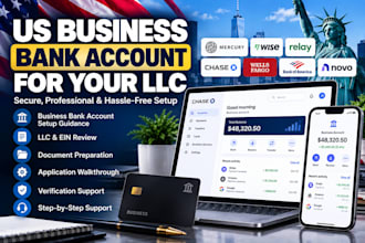 help you set up a US business bank account for your llc