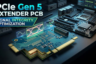 design pcle gen 5  extender pcb with signal integrity optimization