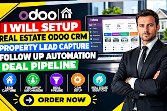 do real estate odoo CRM property lead capture follow up automation deal pipeline