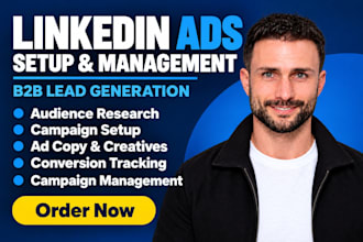 set up and manage linkedin ads campaigns for b2b lead generation