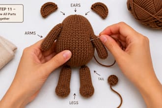 create custom amigurumi crochet patterns with step by step photo tutorials