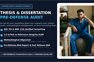 audit, format, and edit your thesis for defense