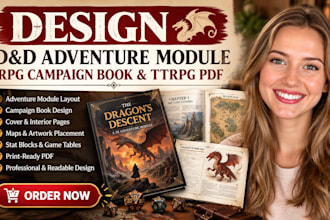design dnd adventure module layout rpg campaign book ttrpg adventure pdf game