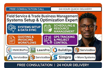setup hvac hvacbizpro lawnpro buildops servicebox arcsite fergus tradify simpro