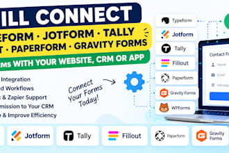 connect typeform jotform tally fillout paperform gravity forms and wpforms