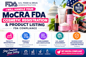 handle your mocra fda cosmetic registration, product listing, fda compliance