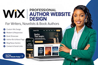 design a professional wix website for childrens book authors and indie writers