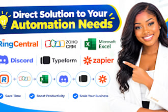 ringcentral zoho CRM microsoft excel discord typeform zapier integration