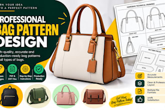 do technical bag patterns, grading and pattern making