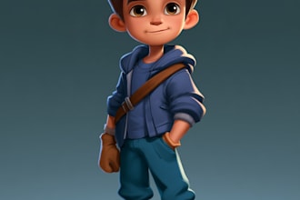 draw 2d game character illustration