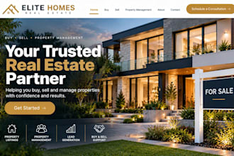 build wix real estate agent website property management lead generation website