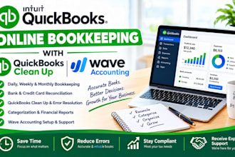 do quickbooks online bookkeeping with quickbooks clean up and wave accounting