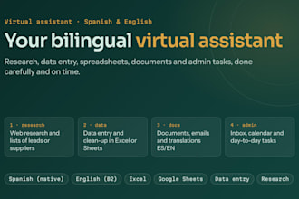be your bilingual spanish english virtual assistant