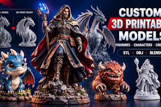 create a custom 3d printable model or figurine in blender