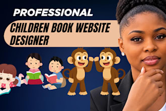offer children book author website design ai illustration kids book landing page