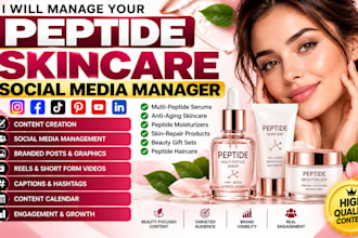be your peptide skincare social media manager and content creator