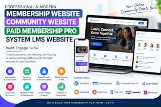membership website, community website, paid membership pro, system lms website
